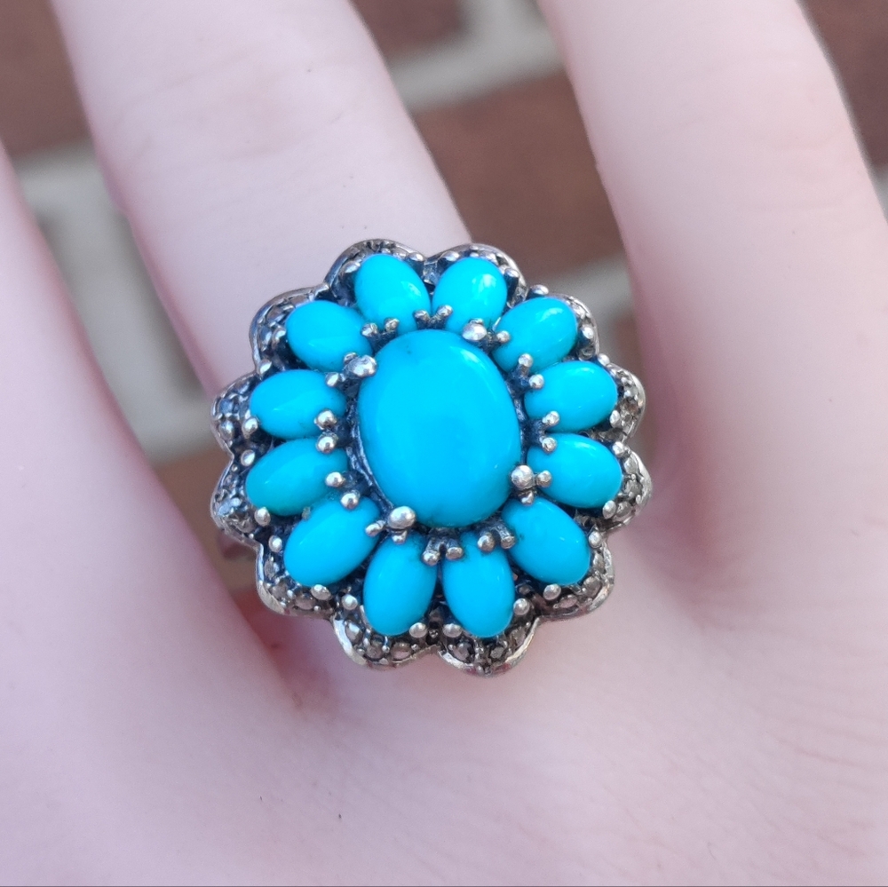 Sterling Silver Sleeping Beauty Turquoise Ring - Picture 8 of 8